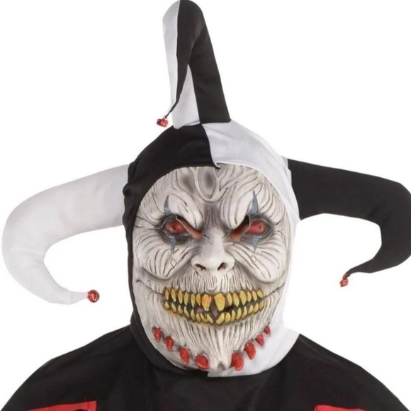 Kids Sinister Jester Halloween Costume Size Medium - Picture 2 of 8
